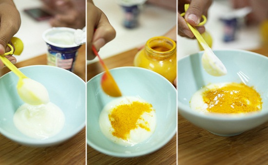 Kết hợp tinh bột nghệ, sữa chua và mật ong làm trắng da tại nhà hiệu quả nhất